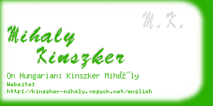 mihaly kinszker business card